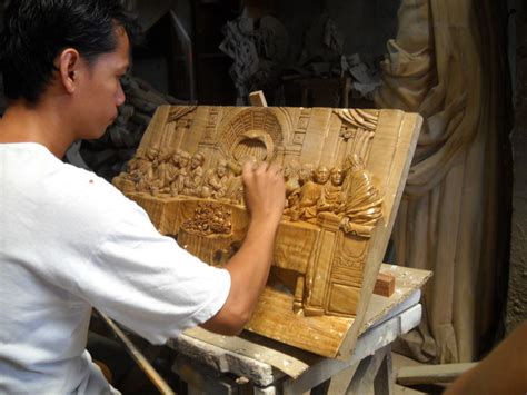 Woodcarvers of Betis, Pampanga .